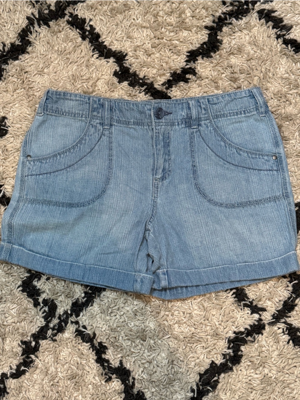 FRENCH CUFF Light Blue Denim Women's Shorts